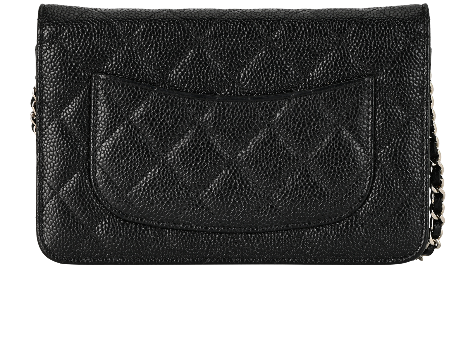 Wallet On Chain, &pound;2,200, Handbags, Black, Caviar Leather, Back view